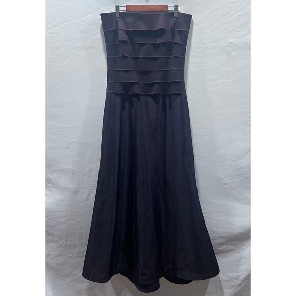 Tadashi Shoji Layered Strapless Mermaid Formal Maxi Gown Women's Dress Size 10P - Picture 1 of 10